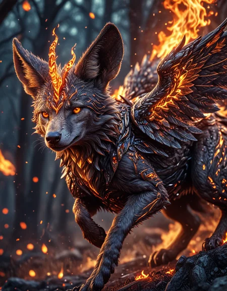 novuschroma style cute magical fantasy animal with fire embers <lora:118_novuschroma_1:1>, <lora:sdxl_lightning_8step_lora:1>
