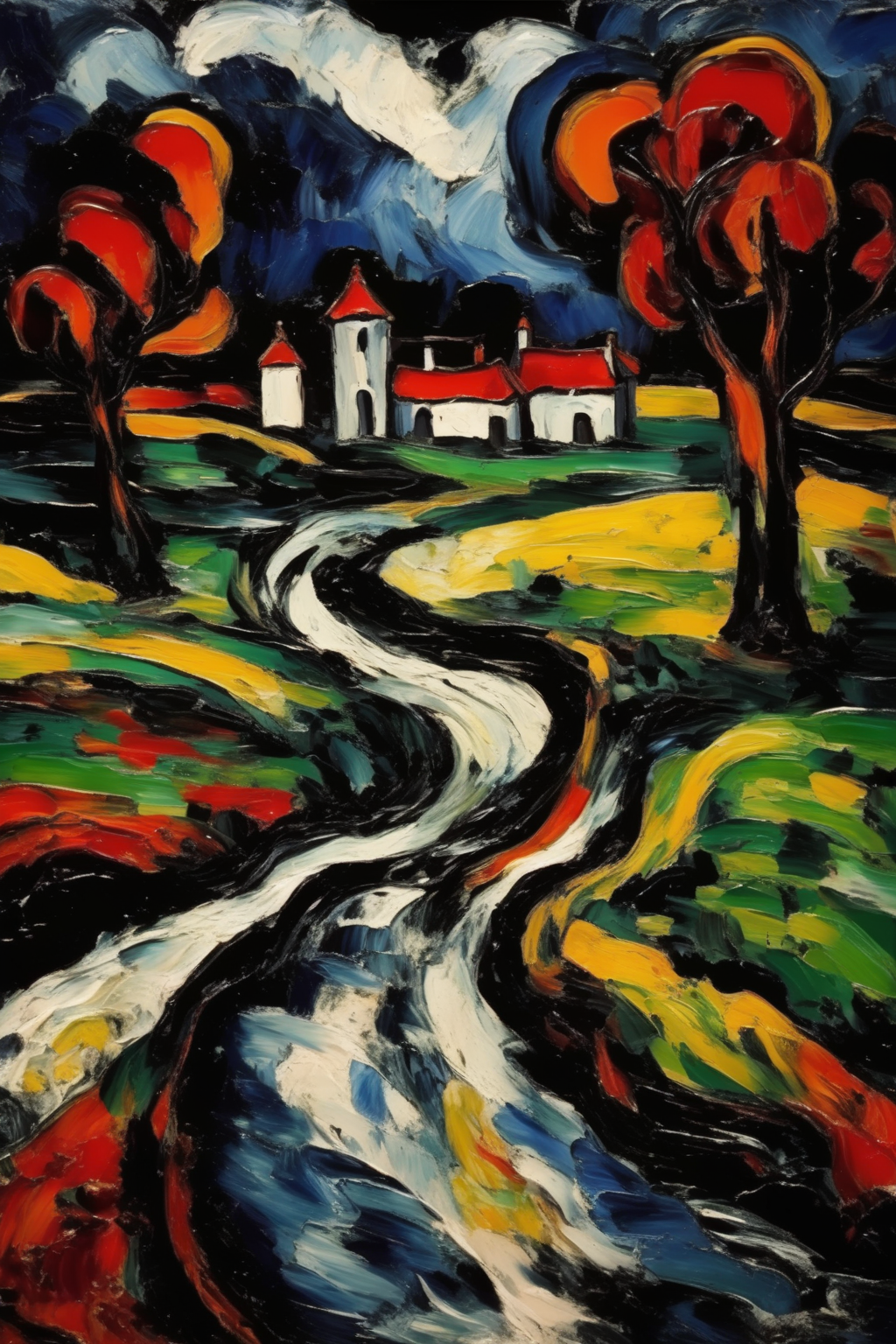 <lora:Maurice de Vlaminck Style:1>Maurice de Vlaminck Style - real masterpiece wonderfull abstract landscape cadevas