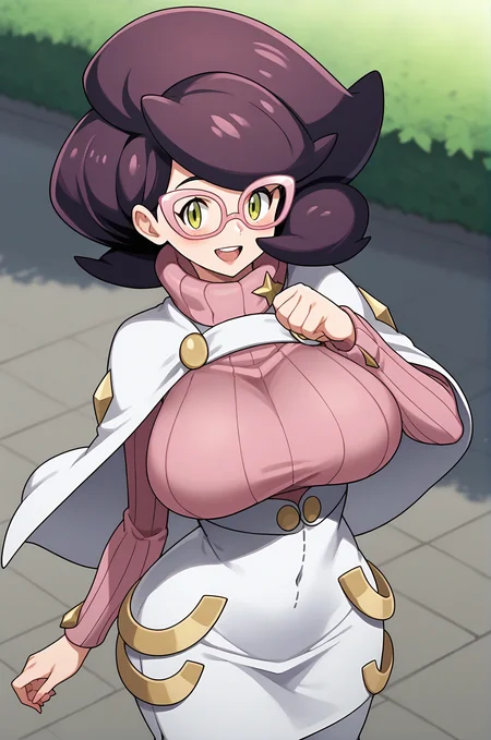 score_9, score_8_up, score_7_up, source anime, anime, animification, anime screencap, anime coloring, vivid colors, shiny skin, skindentation, deep skin, depth of field, high quality, highres, (dynamic angle,dynamic pose), rating:general
wicke \(pokemon\), 1girl, solo, looking at viewer, blush, smile, open mouth, skirt, long sleeves, green eyes, purple hair, heart, glasses, huge breasts, sweater, turtleneck, white skirt, ribbed sweater, turtleneck sweater, white coat, big hair, pink sweater, pink-framed eyewear
BREAK
masterpiece,high quality
<lora:Wicke_PokemonPony:0.8>