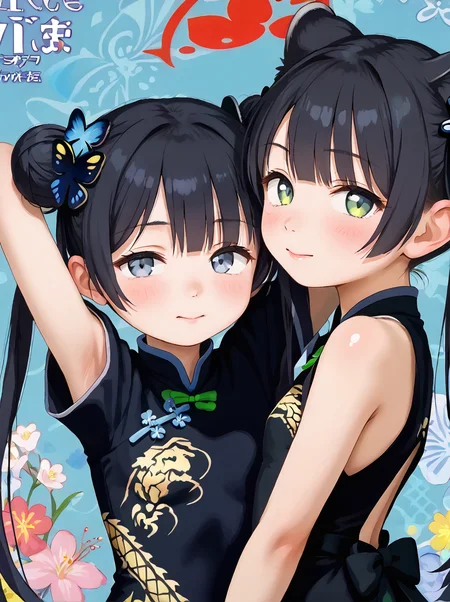 detailed background, shiny skin, posing, rating safe,
<lora:chipokan.pony:1>,
chipokan,
<lora:shunkoki.pony:1>,
shun, kisaki, 2girls,
upper body,