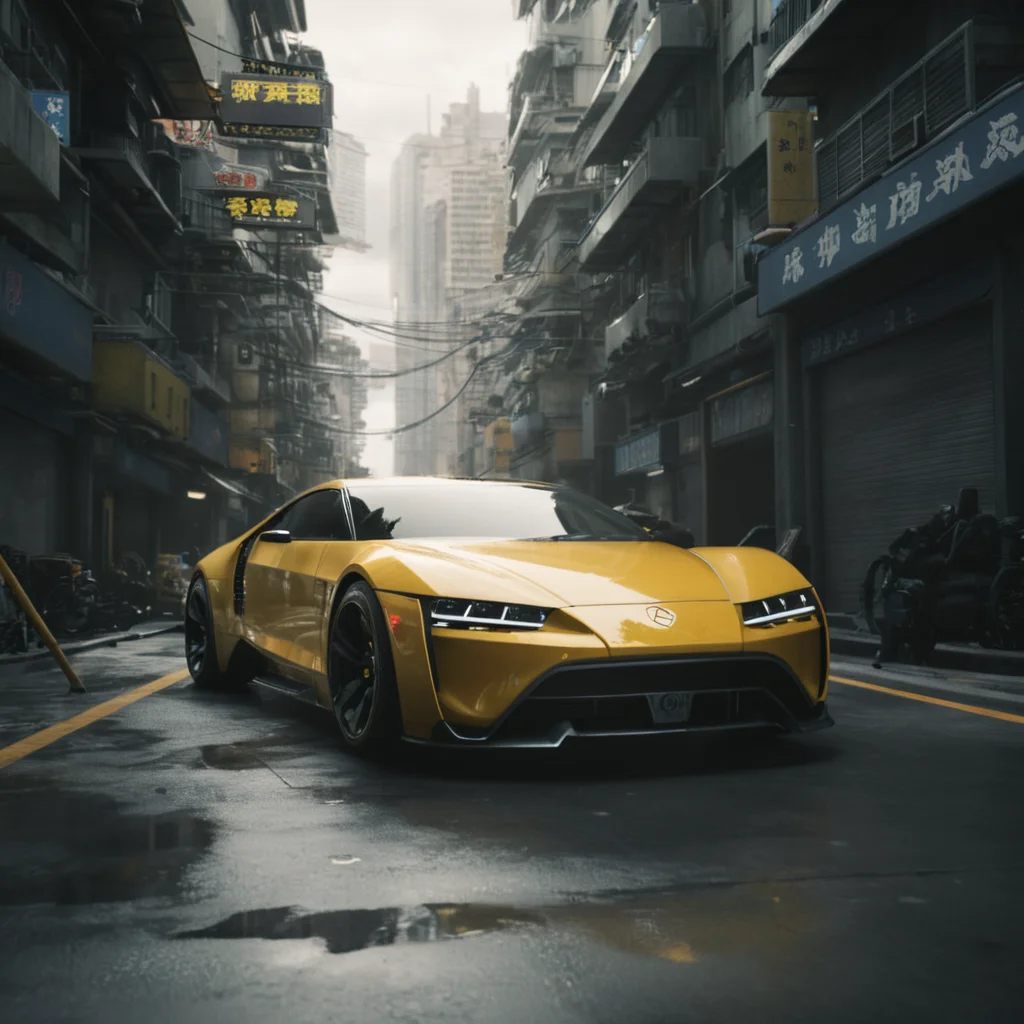 cinematic film still of <lora:perfection style:0.3> perfection style
<lora:Unreal Engine style:0.4> Unreal Engine style
<lora:Ghost in the Shell style:0.8>
In Japanese manga cyberpunk city a yellow car with a gun on the hood,grey background,no humans,shadow,ground vehicle,motor vehicle,car,vehicle focus,wheel,sports car , detailed, different, real, unique, cinematic, dramatic, concept art, filmic, perfect, high quality, Ghost in the Shell style, Masamune Shirow style, shallow depth of field, vignette, highly detailed, high budget, bokeh, cinemascope, moody, epic, gorgeous, film grain, grainy
