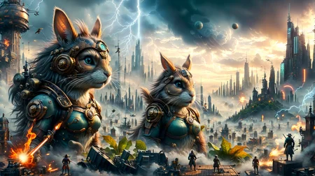 Hyperrealistic art (nsfw:1.8), Epic CG masterpiece, hdr,dtm, full ha,8K, ultra detailed graphic tension, dynamic poses, stunning colors, 3D rendering, surrealism, cinematic lighting effects, realism, 00 renderer, super realistic, (full - body photos:1.8), super vista, super wide Angle, In a futuristic abandoned city, a girl with a huge "Mad-Cat" Battle-Mech in a galaxy at war, Her name is Alina, medium Breast, a fighting dark female Mech-Warrior from the future world in action, Her eyes are firm and resolute, showing the desire for victory,  ([foggy cityscape in the distance : very pretty 30 years old girl whit very long hair, a Laser-Rifle, Huge Mech in background, city:0.50]:1.6) immersed in a giant flow of wind, living in a thunder cloud, behind the cloud, (double exposure:1.3), surreal dream, gray atmosphere, rainy day, dynamic, detailed background. Surrealist, The style is dark noir with HDR, RAW, ray tracing reflections, sharp focus, and ultra-realistic details,  Extremely high-resolution details, photographic, realism pushed to extreme, fine texture, incredibly lifelike . Extremely high-resolution details, photographic, realism pushed to extreme, fine texture, incredibly lifelike,  <lora:LowRA:1> <lora:more_details:0.1> <lora:Enhanced_XL_V1:0.1> <lora:SDXLHighDetail_v5:0.1> <lora:BattleTech Battlemechs:1>, nsfw, Raw poster, concept art, landscape, psychedelic, a field of hemp plants "Purble Haze" whit large buds, foggy, random weather, random daytime,  (love:1.3), (spring saeson in the ball:1.3), entropy, (mini insect:0.1), shallow depth of field detailed background, sunshaft, surreal, dark noir style, HDR, RAW, ray tracing reflections, sharp focus, ultra realistic, 12k
<lora:dreamcolor:0.3> <lora:EDG_-_Test_Lora:0.3> <lora:more_details:0.3>, Hyperrealistic art (nsfw:1.3), Epic CG masterpiece, hdr,dtm, full ha,8K, ultra detailed graphic tension, dynamic poses, stunning colors, 3D rendering, surrealism, cinematic lighting effects, realism, 00 renderer, super realistic, (full - body photos:1.8), super vista, super wide Angle, In a futuristic abandoned city, a girl with a huge mechanical arm is engaged in a fierce struggle with the enemy, Her name is Alina, medium Breast, a fighting dark female Warrior from the future world in action, Her eyes are firm and resolute, showing the desire for victory,  ([foggy cityscape in the distance : very pretty 30 years old girl whit very long hair, a Katana, scifi sport car in background, city:0.50]:1.6) immersed in a giant flow of wind, living in a thunder cloud, behind the cloud, (double exposure:1.3), surreal dream, gray atmosphere, rainy day, dynamic, detailed background. Surrealist, The style is dark noir with HDR, RAW, ray tracing reflections, sharp focus, and ultra-realistic details,  Extremely high-resolution details, photographic, realism pushed to extreme, fine texture, incredibly lifelike . Extremely high-resolution details, photographic, realism pushed to extreme, fine texture, incredibly lifelike,  <lora:LowRA:1> <lora:more_details:1> <lora:Enhanced_XL_V1:1> <lora:SDXLHighDetail_v5:1>, disney pixar sytle, masterpiece,  a little pirate squirrel standing on an ancient weathered map of a mystical pirate island in the carribbean, way to a hidden treasure marked with a red cross, lying on a wooden table, magnifying glass, dagger, extremely detailed, 4k, hdr,  <lora:ste4mpunk:0.6> ste4mpunk, <lora:SDXLFaeTastic2400:0.8> , m0nst3rfy3, <lora:m0nst3rfy3(0.5-1)M:1> <lora:LowRA:1>