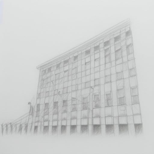 Building pencil drawing