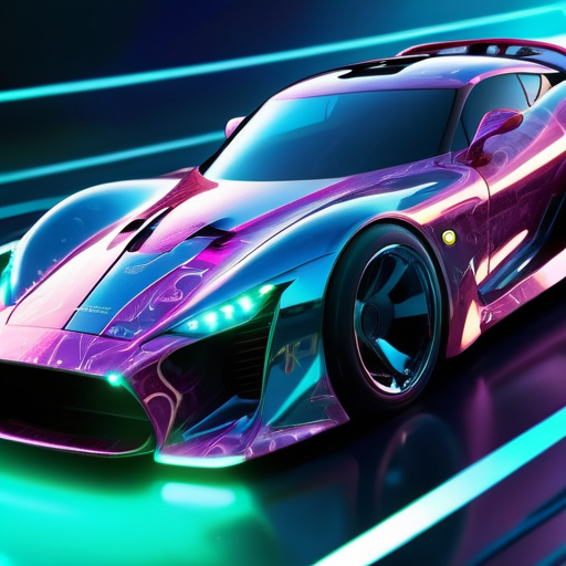 a futuristic car with glowing lights and a bright background, intricate digital artwork, racing, featured on cg society, adjustment of temporal matrix, beautiful avatar pictures, high speed, drifting, in matrix, background art nouveau, promotional render