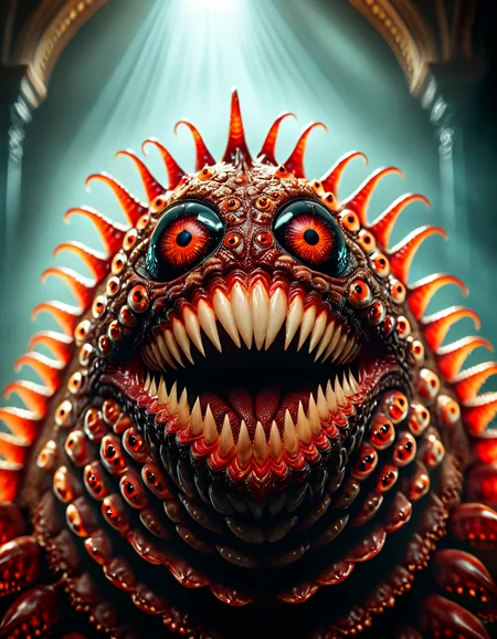 monsterlora, horror (theme), 1monster, teeth, many eyes,cinematiclora,Cinematic Lighting, Dramatic lighting, high contrast, detailed shadows, high-resolution, emotional, harmonious, vignette, highly detailed, high budget, bokeh, cinemascope, moody, epic, gorgeous, film grain, grainy, monsterlora, horror (theme), 1monster, teeth, many eyes, symmetry, vivid colors, detailed, cinematic, epic, sharp focus, surreal background, translucent, transparent, highly coherent, colorful, deep aesthetic, magical, pure, fine detail, very intricate, ambient, perfect light, inspired, rich vibrant color, illuminated, beautiful composition, artistic, complex