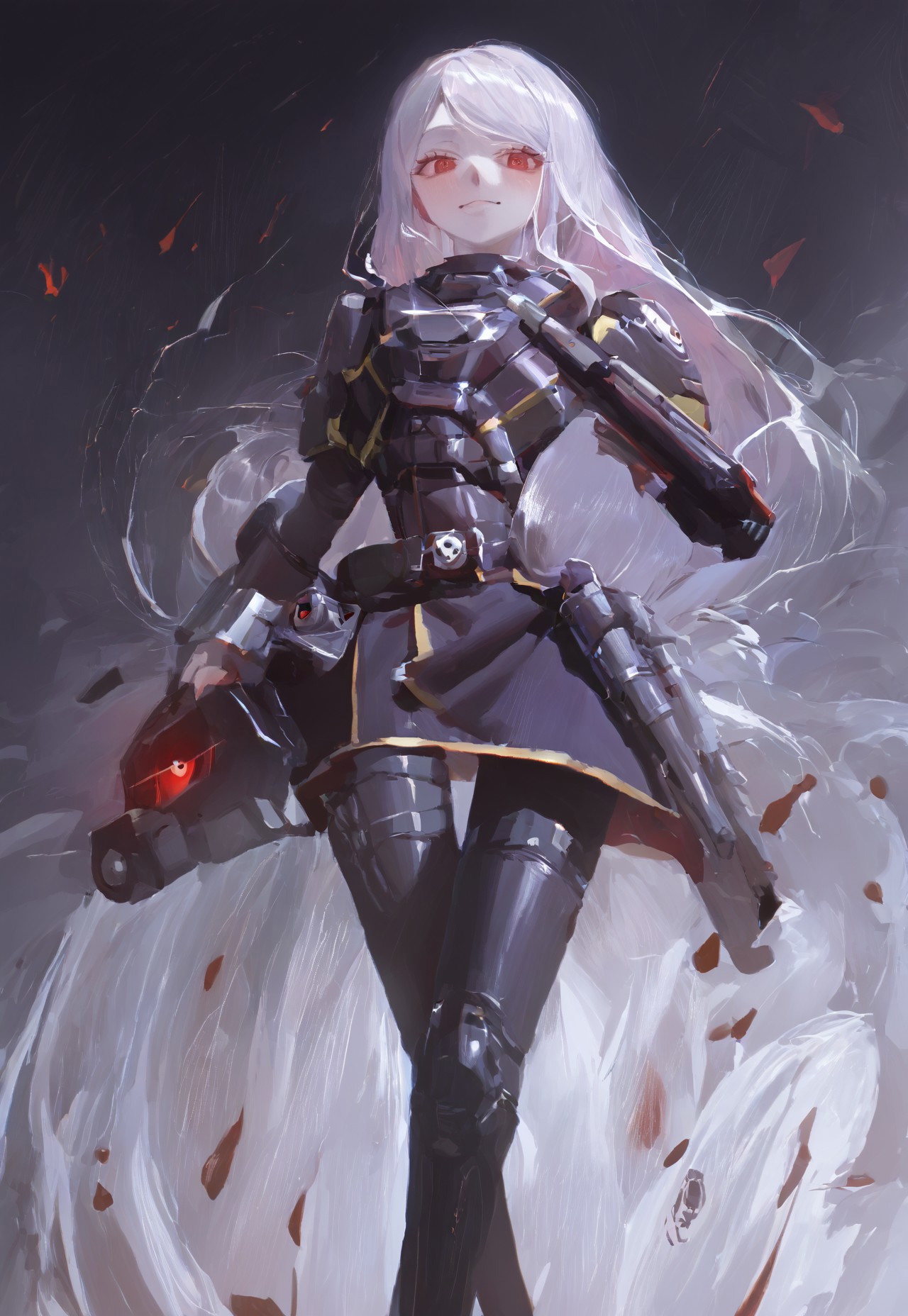 score_9, score_8_up, score_7_up, detailed, (shalltear, helldiver:1.4),1girl,silver hair,long hair,red eyes,small petite chest,pale skin, military uniform, detailed happy eyes, sadistic smile, looking at viewer, dusty desert planet, machinegun in one in hand (((shalltear in full height)))