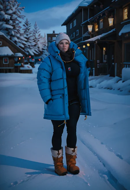score_9, score_8_up, score_8_up, 1girl, outdoors in antarctica, a girl posing in the snow, wearing black puffy down jacket, snow pants, snow boots, bundled up in winter clothing, looking at camera, covered in snow and ice, open coat, thick thighs, large breasts, pure white snow, godrays, steel walls, negative_hand, shivering, shaking, trembling <lora:Expressive_H:0.45> <lora:Granblue_Fantasy_Style_XLv4:0.20> <lora:Fjallraven_Expedition_-_Pony:1> <lora:Anime Summer Night Style SDXL_LoRA_Pony Diffusion V6 XL:0.65>