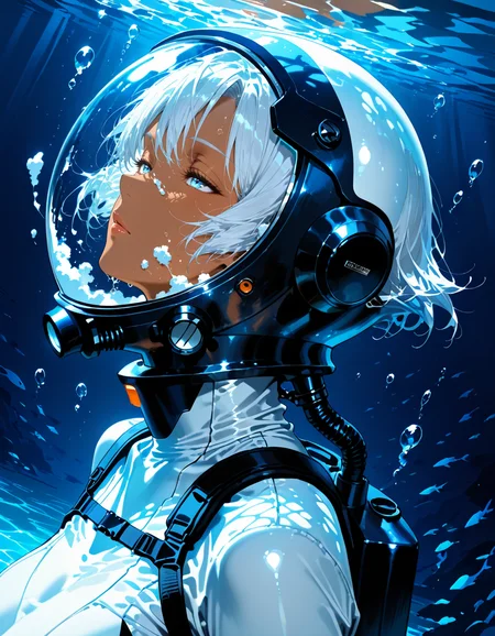 (score_9, score_8_up, score_7_up), source_anime, rating_safe,
(best-quality, masterpiece, masterful details, visual storytelling:1), sharp edges, clear focus,
highly detailed, ultra-high resolution, 32K UHD, sharp focus, with a high-end texture, dynamic posture, concept art, (fine art illustration, surreal)
BREAK
beautiful russian and korean and chinese mixed-race female, juicy woman, 20year old, mature female, (gyaru girl, dark skin),
(half-closed eyes, looking up, expressionless),
BREAK
white hair, very short hair,
BREAK
wearing a (white diving suit and diving helmet on head, face in a diving helmet),
BREAK
floating, blue babble around diving helmet, glowing weapon, (glowing effect, fluid)
BREAK
extreme light and shadow, (shoot from side), dutch angle, dynamic_angle,
BREAK
(blue digital world background, underwater beam, glitch effect, foam, in the digital world, water effect, close-up face, face focus:1)
BREAK
<lora:Style-Hyper-SDXL-12steps-CFG-lora:0.8>
<lora:add_brightness_XL:-0.2>
<lora:add_contrast_XL:0.4>
<lora:add-lowkey_v1.1:0.>
<lora:add_saturation_XL:0.1>
<lora:add_outline_XL:-0.3>
<lora:Sinozick_Style_XL_Pony:0.4> sinozick style,
<lora:gy卿¼«noob1.0:0.6>