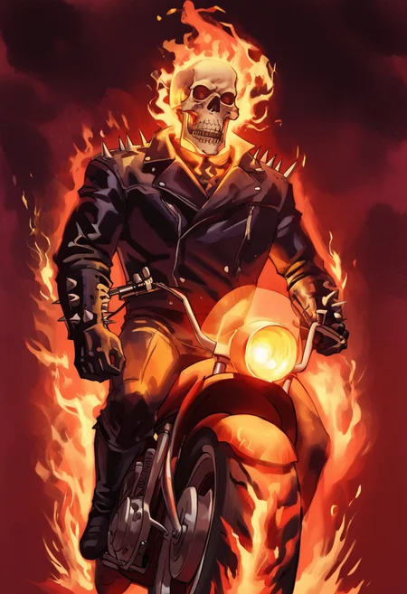masterpiece, highly detailed,
ghostrider riding a motorcycle,
trail of fire,
ghostrider, skull head, on fire, leather jacket, leather pants, gloves, spikes, chain, shotgun,
(view from below:1.4),
Freebo_alloy,
ethereal,
sinister tendrils,
dark wisps,
evil essence,
spectral aura,
ghostly,
decaying body,
burning wheels,
abstract,