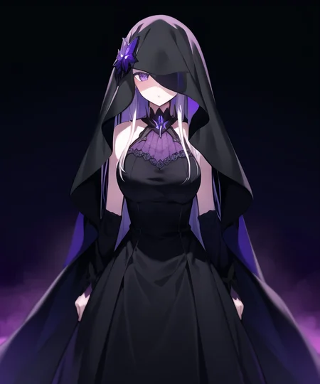 <lora:Satella:0.8>, Satella, 1girl, solo, aura, veil, purple_eyes,