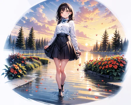 [(white background:1.5),::5]
1girl, mid shot, full body, butterflies, flowers,floating petal, peaceful water,cloud, sunset, garden <lora:lihui4JXK-b2-bf16-128-128-1-re1-ep3-768-DA-5015fix:1.0>