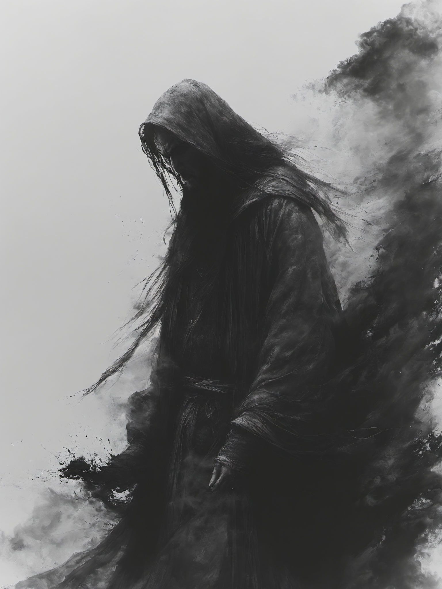 ananmo, A man,monochrome