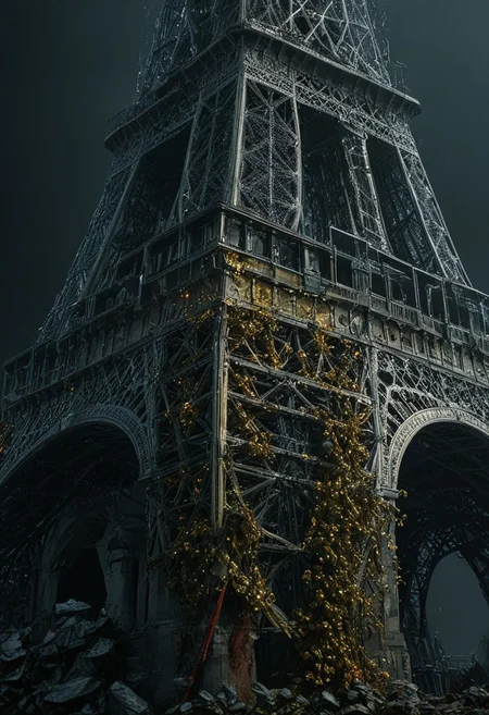 realistic, ((masterpiece)), ((best quality)), (detailed), cinematic, dynamic lighting, epic vibrant outdoor Paris cityscape with a stunning Lighted Eiffel-tower off center, professional photography, depth of field, intricate, contemporary, modern, urban, great lighting, JuggernautNegative, action shot, NEG-fixl-2, cinematic quality, (film grain), ultrarealistic 4k, photoart_style, realistic, Cinematic Lighting, movie-level texture, hand-painted details, epic, meticulous, perfect composition, dynamic play of light, rich colors, epic shot, perfectly quality, natural textures, high detail, photoshadow, (natural colors, correct white balance, color correction, dehaze), (intricate detailed), realism, Hyperrealism style
