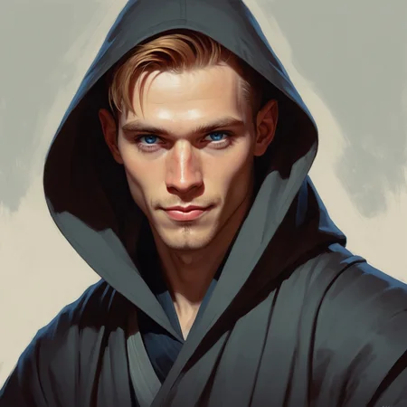 monk by Malcolm Liepke and Stephen Wicks in the style of Charlie Bowater