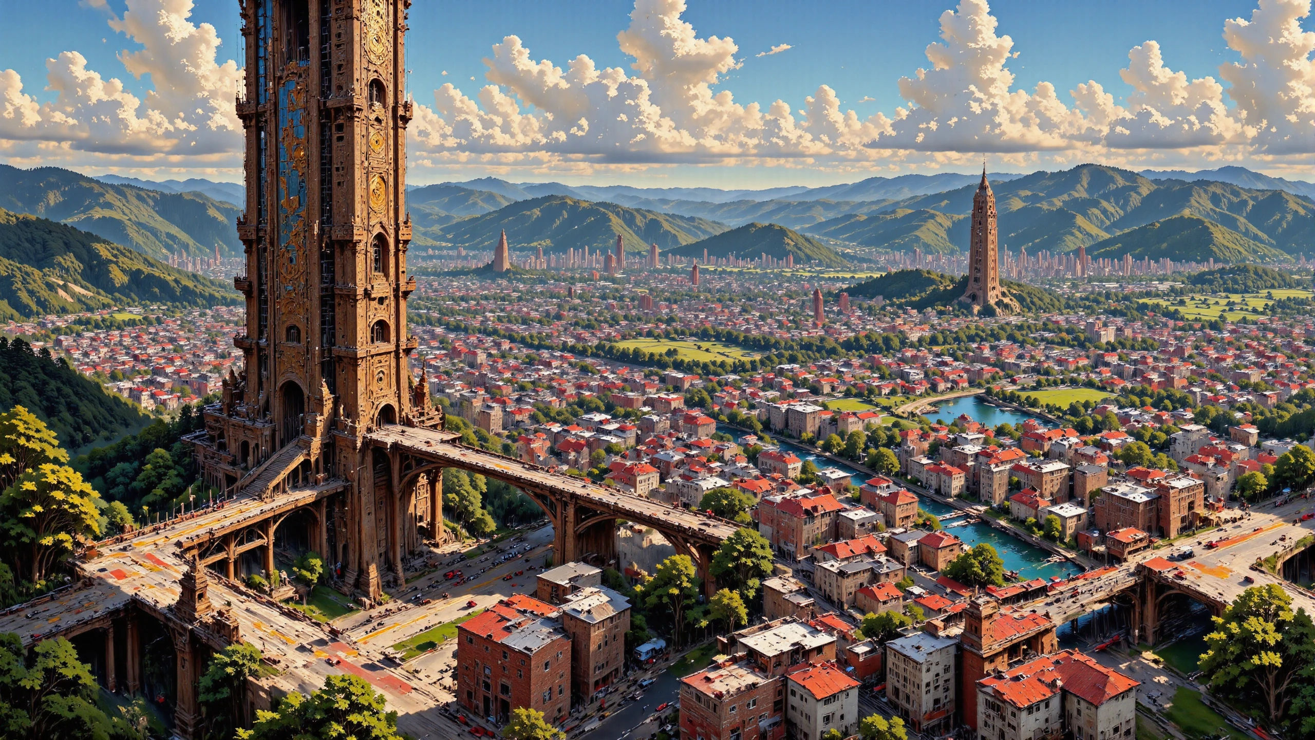 (space elevator:1.3),  beautiful (Hong Konger) fantasy landscape,  morning, woman, intricate, very detailed, sharp, colorful, <lora:Hand v2:1> <lora:Anti-Blur:1> <lora:Insane Detail Slider:0.5>   <lora:Flux.1_Turbo_Detailer:0.6> <lora:flux-photo-transparent_Alpha_1.0:0.8> <lora:flux.1_lora_flyway_Epic-detail_v2:0.6> <lora:Painterly01b_CE_FLUX_AIT:0.8> pntrlyCE_style, <lora:VividlySurreal:0.8>, <lora:FluxMythP0rtr4itStyle:0.8> mythp0rt