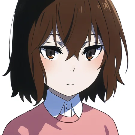 pixiv masterpiece, score_9, score_8_up, source_anime, score_7_up, best quality, high res, absurd res,
<lora:Kayo_Hinazuki_Illustrious_v19-000013:1>,kayo_hinazuki_il, 1girl, brown_eyes, short_hair, brown_hair, solo, expressionless, face, close-up, light_pink_sweater, single_button_collared_shirt