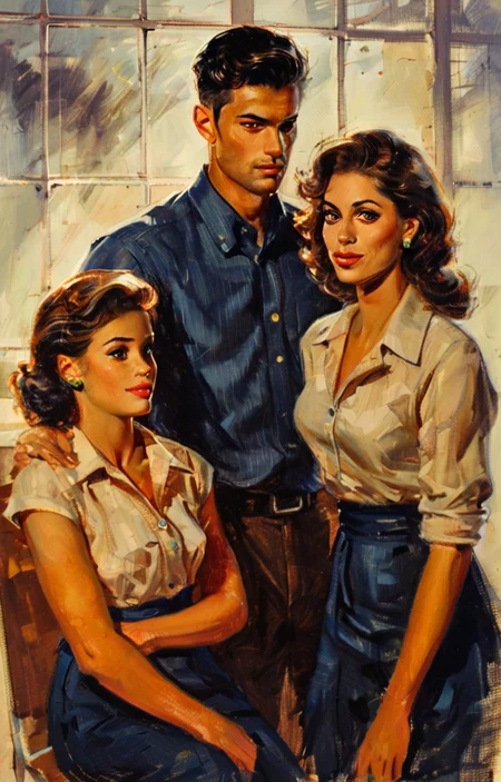 masterpiece,best quality,<lora:tbh4-sdxl:0.9>,illustration, portrait of family