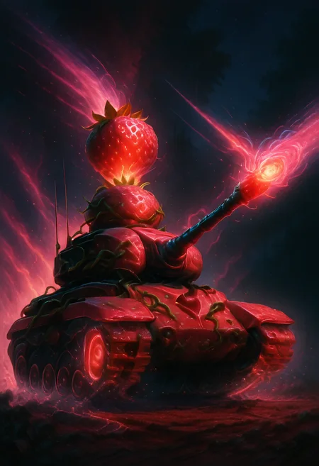masterpiece, best quality, strbrry, ,<lora:StrawberryWorldMorph_IXL_v1:1.0>, D1sc0Pnk, tank, <lora:DiscoPunk_IXL:1.0>,