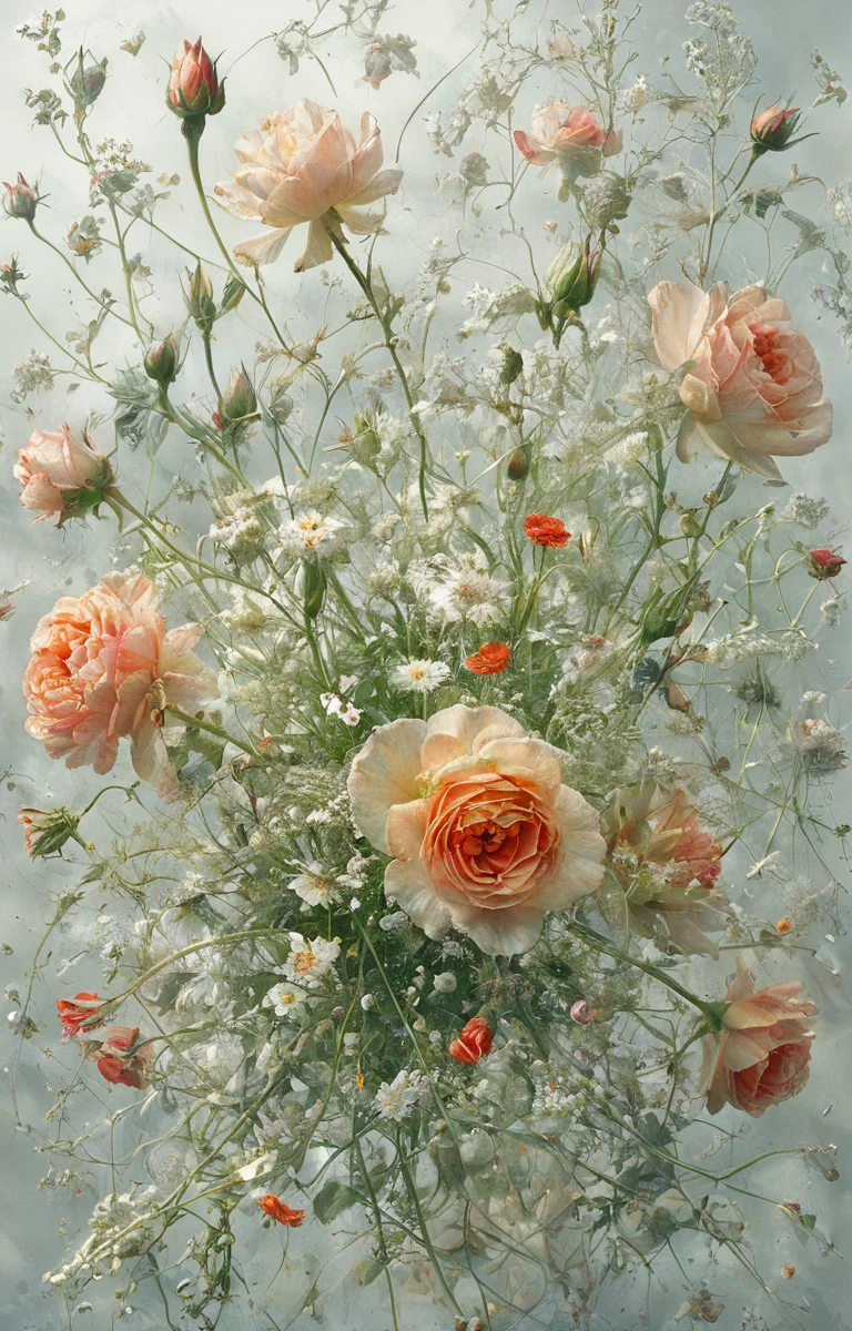 masterpiece,best quality,<lora:tbh51-sdxl:0.75>,illustration,Pale flowers,