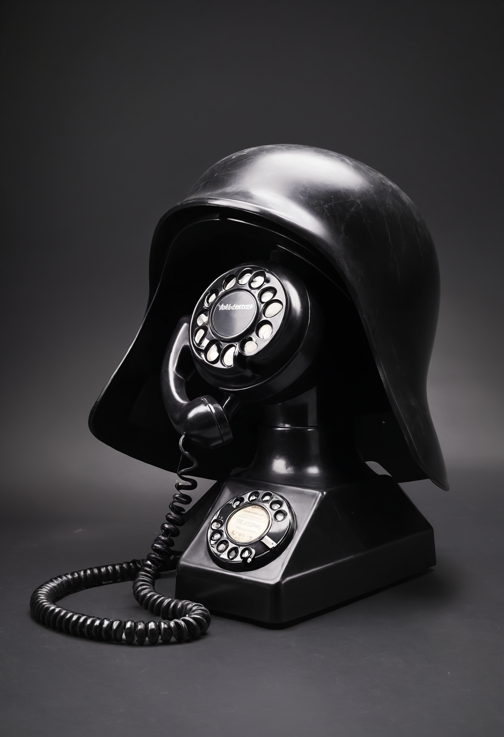 analog telephone made from dark helmet<lora:Char_mode-DarkHelmet-SDXL:0.7>