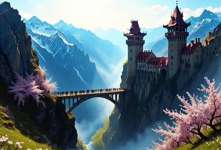 towers ringed in mist, sunrays, mixed media, flux-style, surrealism, fantasy, great lighting, A surreal landscape highly detailed, extremely high-resolution details, appears trapped in an optical illusion of reflections and refractions, colorful, Spring, cherry blossoms in the wind, sweeping vistas, majesty, spring blooms, (Zhangjiajie mountains:1.5), (((Paris in contemporary France, baroque architecture, European architecture, German Renaissance towers))), (stone arch bridges:1.05), winding rivers extending to the horizon, professional photography, natural lighting, volumetric lighting maximalist. vivid, vibrant colors, intricately detailed, (psychedelic colors, psychedelic colors:1.15), complex, elegant, expansive, fantastical, film photography style, medium grain, cmnt
(8k uhd:1,4)
<lora:add-detail-xl:1>
<lora:Dynamic Poses:1>
