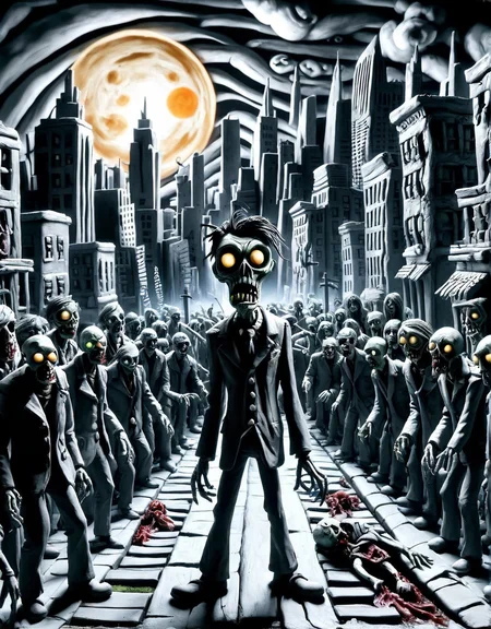 ais-drkclymtn zombie apocalypse in a city <lora:ais-drkclymtn-sdxl:1>