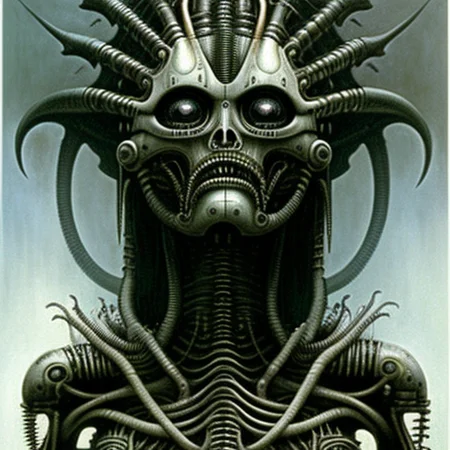 pikachu as bionic cyborg, art by hr giger, highly detailed, realistic style, , <hrgiger-drmacabre>, art by hr giger,