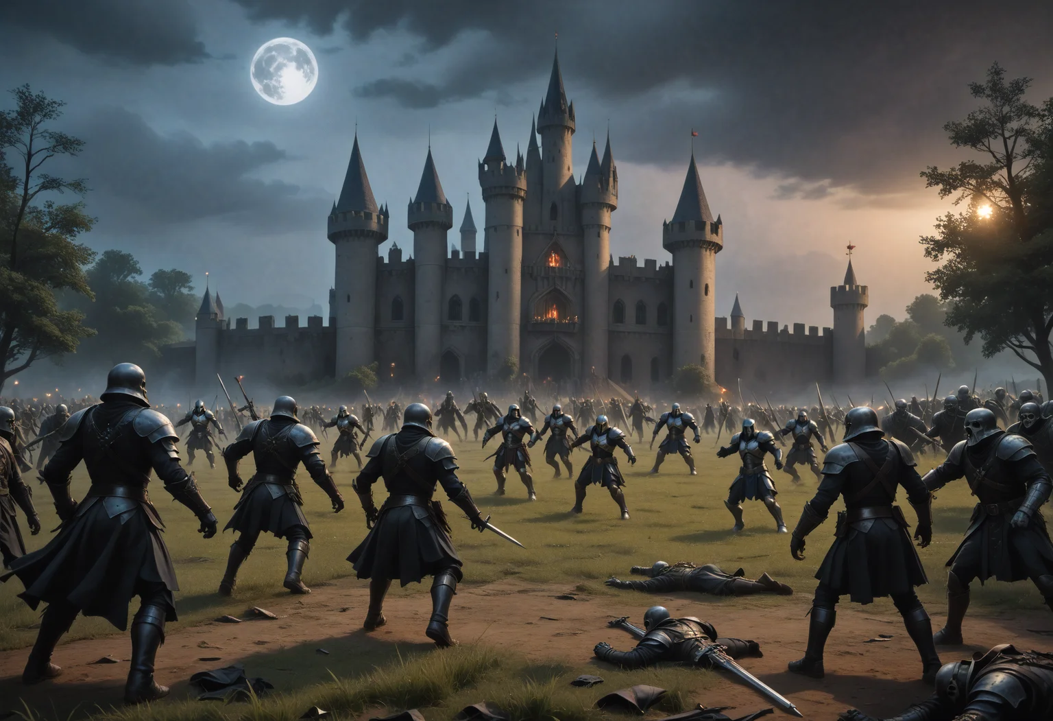 score_9, score_8_up, score_7_up, fbf_ud, bare tree, gothic, night, nighttime, full moon, undead, fbf, action shot, fighting, rear view, jumping, vampire castle, outdoors, movie still, fbf_ud.safetensors, d0f_v2.safetensors, <lora:test\fbf_ud.safetensors:1.0>, <lora:style\d0f_v2.safetensors:1.0>
