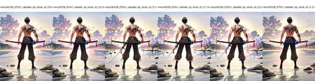 1boy, standing, katana, topless male, from behind, back tattoo, dragon tattoo, open gates, scenery, holding weapon, artist: dishwasher1910, artist: deadnooodles, artist: misaki12003, artist: abpart, epic,
masterpiece,best quality,amazing quality,very aesthetic,absurdres,newest,
<lora:NOOB_EPSv1_detailer_by_vlnvk_v0_5:0>