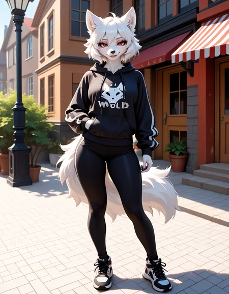 masterpiece, best quality, very aesthetic, absurdres,
outdoors, casual,
full body, standing, posing,
seductive smile, parted lips, long eyelashes,
<lora:Red_v01_NAIXL:1>
R3d,1girl,solo,furry,furry female,wolf girl,white hair,short hair,wolf ears,red eyes,snout,animal nose, body fur,white fur,wold tail,