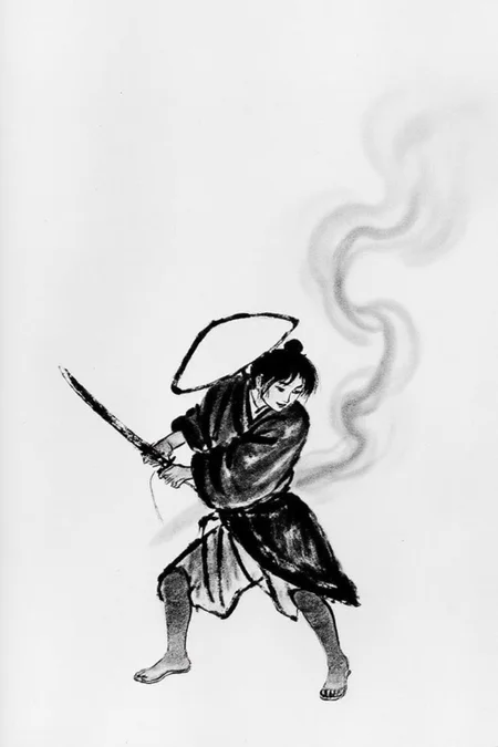 qbs1 minimalist ink wash painting.
A female Japanese samurai warrior wielding a katana, blending form with reality. Glitching the surreal with blurred dreams on a white background. Woven light fuses delicatly with whispering shimmers creating a eyecatching and masterpiece artwork. drifting fog, cracked light and smokey haze in floating threads finishes the dreamlike reality. The background is stark white <lora:qbs1_cap_d6a3e12:1.0><lora:818449367641009857:0>