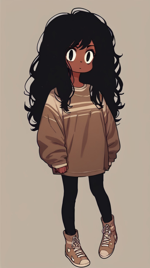 score_9, score_8_up, score_7_up, 1girl, solo, black hair, dark skin, dark-skinned female, long hair, black eyes, full body, looking at viewer, <lora:Hazel:1>