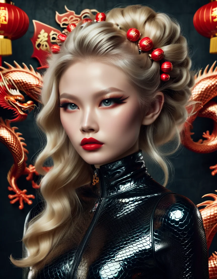 professional ral-lnrnwyr glamour photograph of a cute 18 year old ivory blonde amateur model wearing vinyl catsuit by Annie Leibovitz and Peter Lindberg and Helmut Newton, realistic skin texture, glossy lipstick, french twist , bold lines, hyper detailed, dark limited palette, chiaroscuro, (intricate details, masterpiece, best quality:1.4), mesmerizing, dramatic, dynamic provocative pose, made of lnrnwyr <lora:ral-lnrnwyr-sdxl:1>