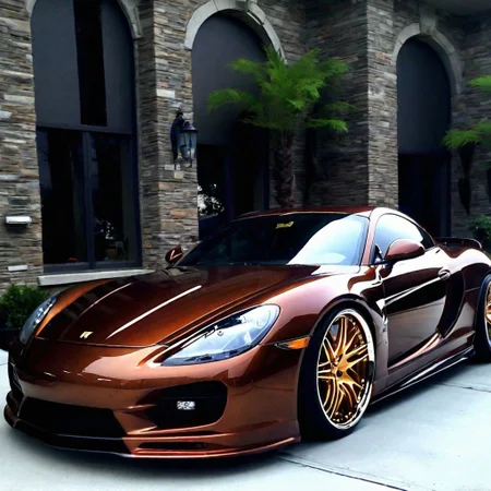 Ferrari 27in rims candy brandy, tinted windows,