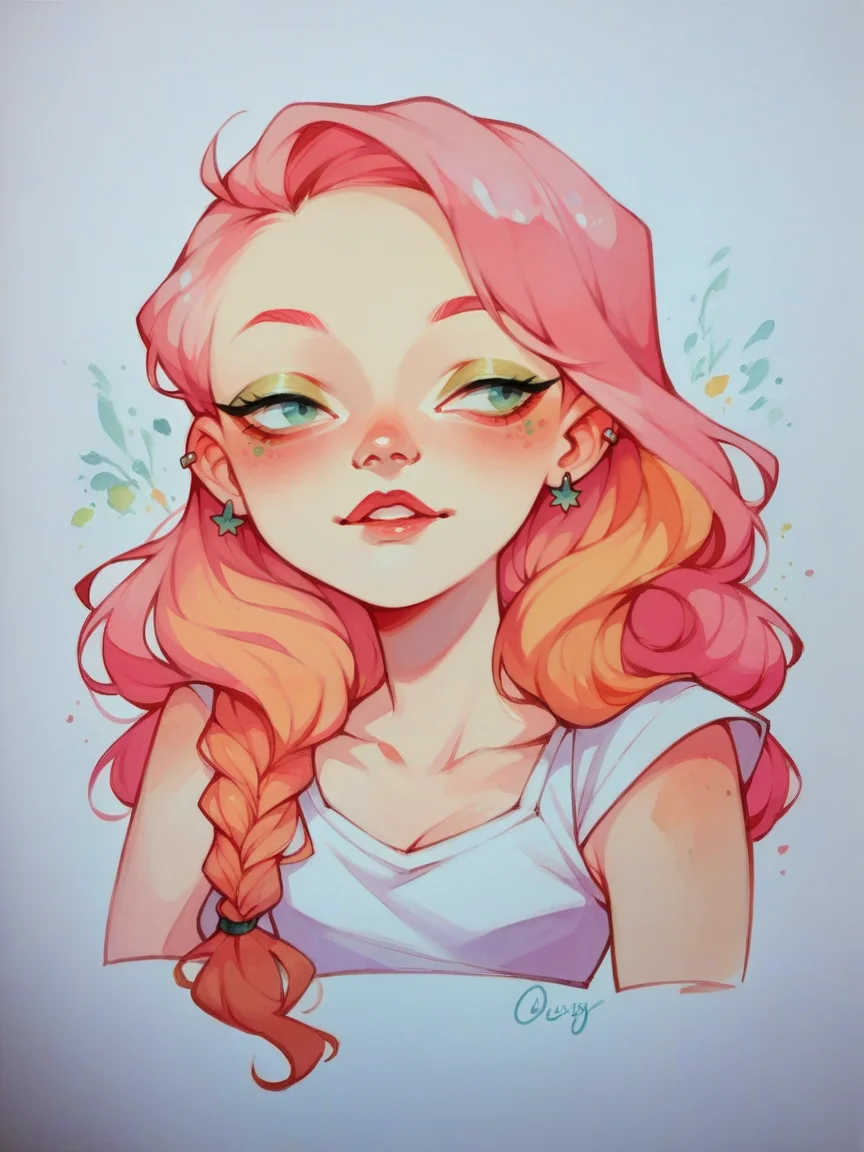 score_9, score_8_up, score_7_up, score_6_up, <lora:stud10XLP_r2:1> stud10, 1girl, watercolor,