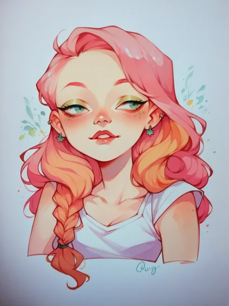 score_9, score_8_up, score_7_up, score_6_up,    <lora:stud10XLP_r2:1> stud10, 1girl, watercolor,