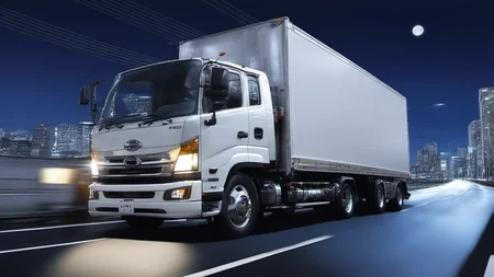 masterpiece,(bestquality),highlydetailed,ultra-detailed,illustration,(driving:1.5),Japanese truck,(nightime),cityscape,Expressway,vehicle_focus,<lora:add-detail-xl:1>,<lora:Japanese_truck_2025.1.1:1>,