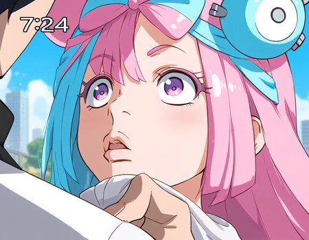 <lora:HyLper-Accelerate-PAseer:1><lora:Fixhands_anime_bdsqlsz_V1:1>score_9, score_8_up, score_7_up, uncensored, source_anime, intricate details, perfect anatomy BREAK
1boy, 1girl, iono_\(pokemon\),
nijiuraseven, outdoors, city,
<lora:nijiuraseven_XL(pony)fix:1>