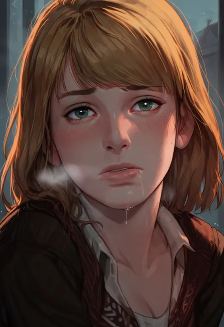 score_9, score_8_up, score_7_up, 1girl, indoor, BREAK tanamachi_kaoru, amagami, (green eyes), (blond hair), curly_hair ,medium hair, long_sleeves ,messy_hair, solo, wavy_hair, blush, heavy breath, BREAK close mouth, city park background, female focus, shaking, motion line, shy, blush, pov, masterpiece, best quality, very aesthetic, newest, maxine_caufield_byammpu, (ashleygraham)