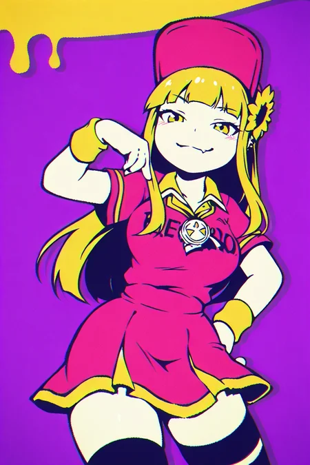 shiny skin, posing,
<lora:ballparked.il:1>,
ballparked,
ruriko, 
large breasts, wide hips, smug,