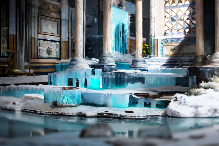 highly insanely detailed, masterpiece, top quality, best quality, highres, 4k, 8k, RAW photo, (very aesthetic, beautiful and aesthetic),  
Ancient Roman Interior Design,RomInt,ancient_roman_atrium,compluvium,impluvium, 
<lora:RomanInterior-10:1>, 
(1girl:1.3), 
1other, 
, 
, 
, 
antarctica,glacial_crevasse,perilous_crevasse,cold_ocean,aurora_borealis,iceberg,icy_reflection,thin_ice,cracked_ice,floating_ice,fractured_ice,unstable_surface,icy_void,frozen_surface,blue_ice,polar_bear,penguins,seals,dirty blonde background, 
,âââ