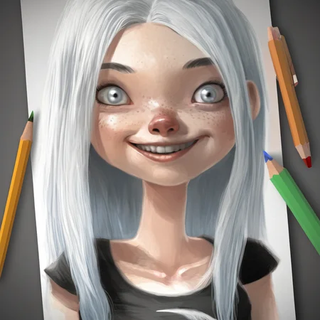 drawix3 closeup girl, photorealistic, very detailed, 3d cartoon<lora:drawix3:0.9>