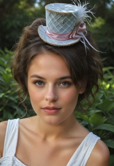 score_9, score_8_up, score_7_up, rating_safe, concept art, realistic, Fixhand.
1girl, solo, cute face, sexy face, 
Mini top hat