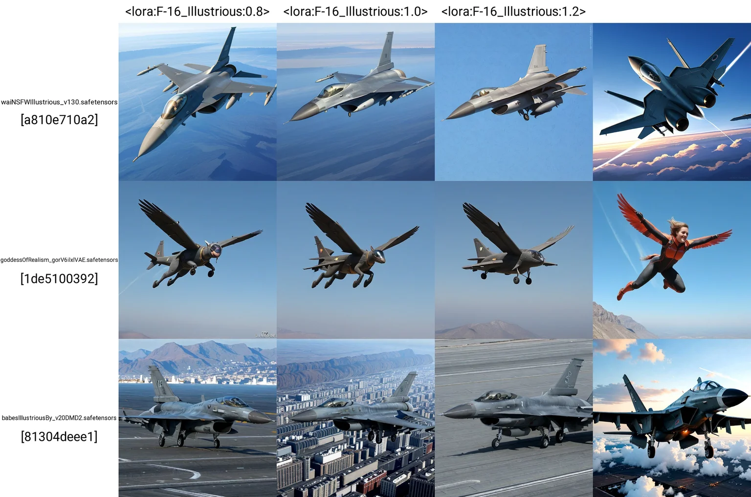 <lora:F-16_Illustrious:0.8> f-16,flying, cinematic visual,masterpiece,best quality,amazing quality