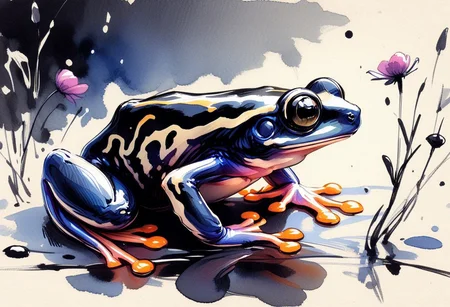 inksketch, a cute frog