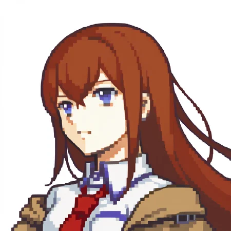 score_9, score_8_up, score_7_up, source_anime BREAK 1girl, solo,
<lora:zs_FEGBAPortraitsXL:1> fegbaportraits, portrait, white background,
<lora:steinsgate_makise_ponyXL:1> makise kurisu, brown jacket, off shoulder, white shirt, red necktie,