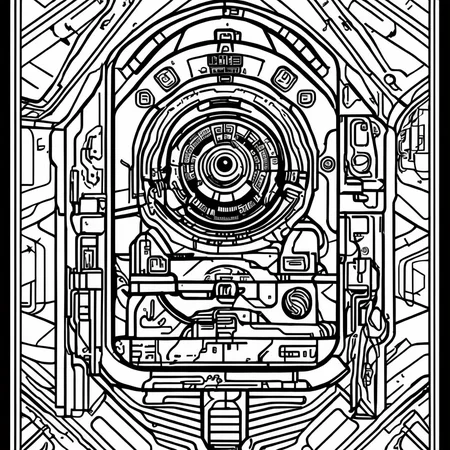 textless, best quality, line art adventure (military space serphm:1.2)