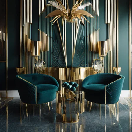 <lyco:art_deco_style_interior_design_Sa_May:1.0> Art Deco Glamour