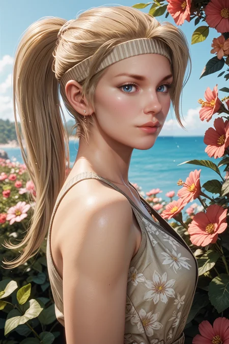 score_9, score_8_up, score_7_up, score_6_up
<lora:MKSonya:0.8>
MKSonya, 1girl, blonde hair, ponytail, blue eyes, long hair, looking at viewer, in summer,seasonal flower,seasonal background,flower background, posing
