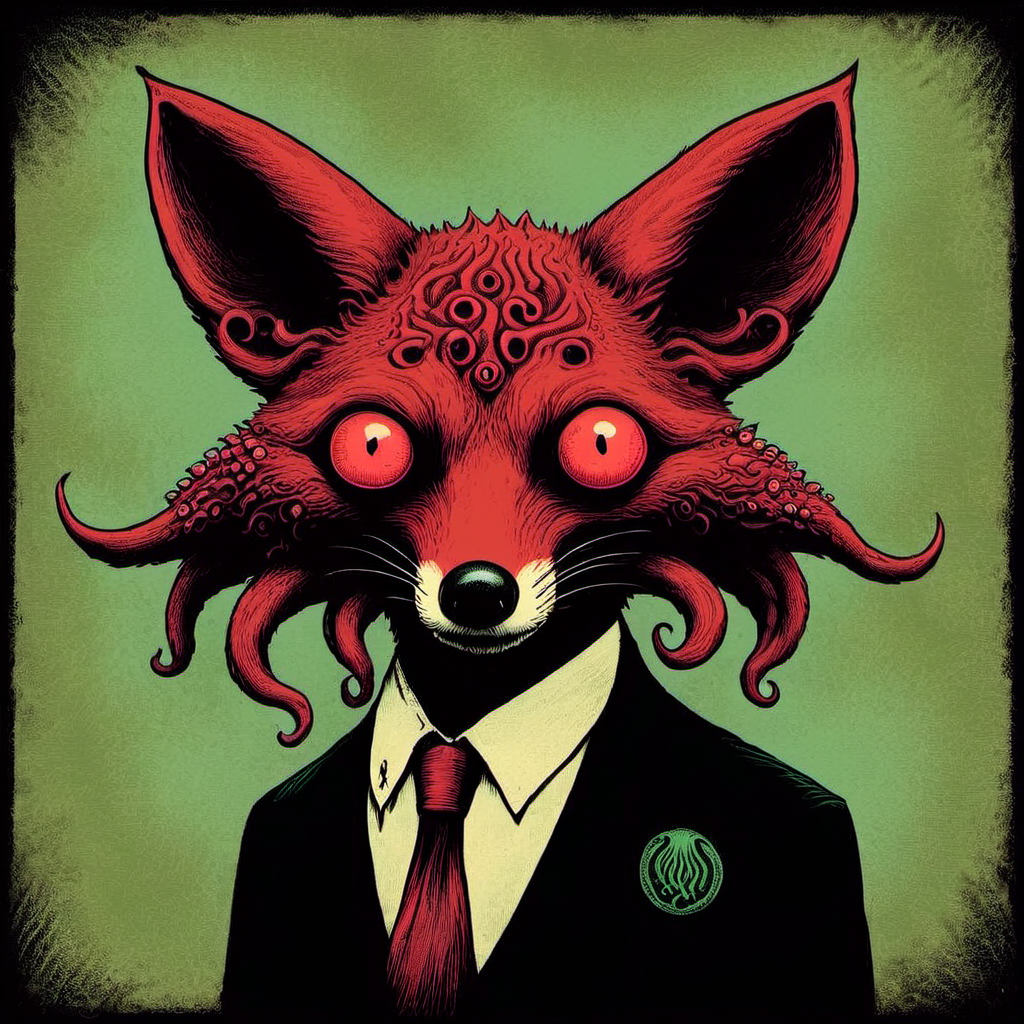 <lora:[XL]H.P.Lovecraft:1>cthulhu fox